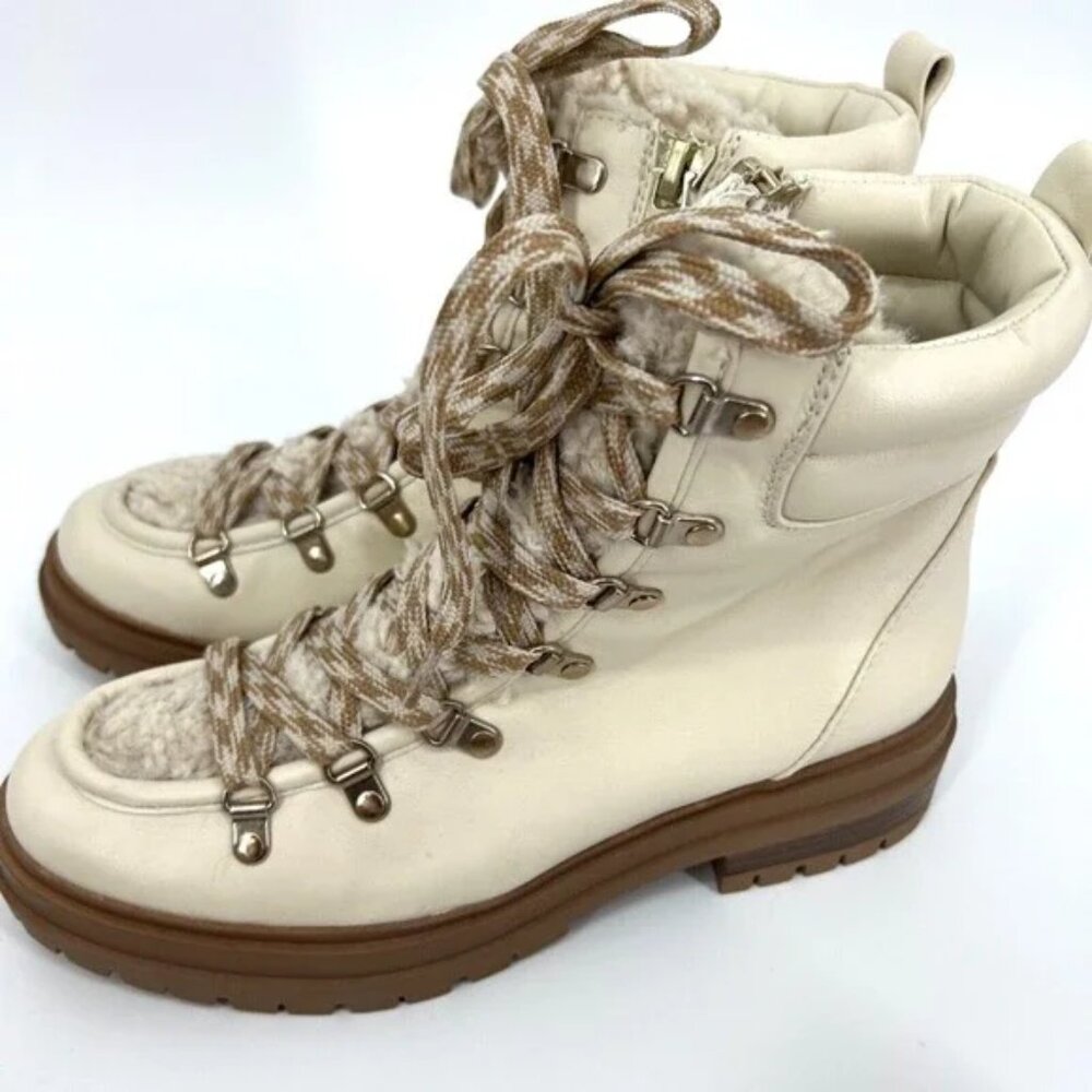 Circus by Sam Edelman Georgia Shearling Lace Up Boots Size 8.5